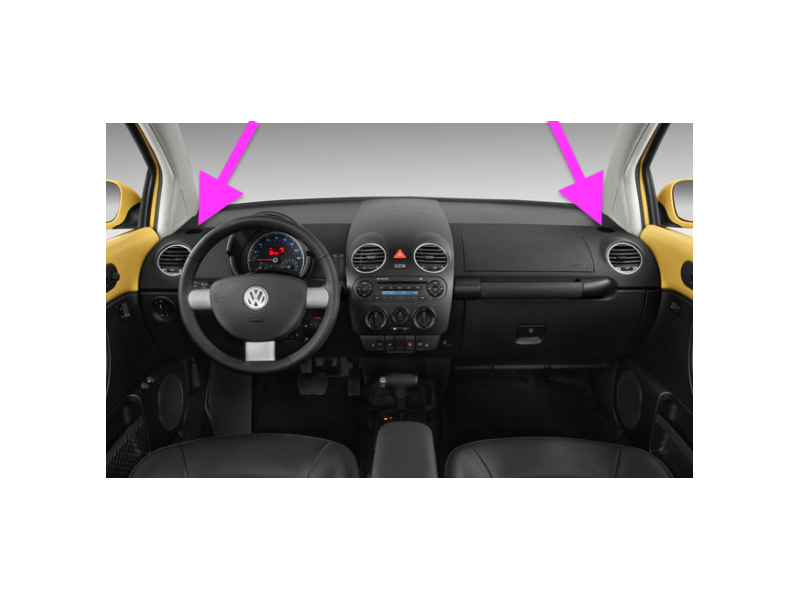 Small Round Dash Defrost Defog Air Vent 98-10 VW Beetle 52mm - 2" 1C0 819 705 B