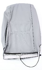 LH Front Seat Backrest Cover 06-10 VW Passat B6 - Gray Leather - NOS New