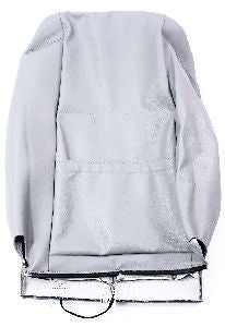 RH Front Seat Backrest Cover 06-10 VW Passat B6 Gray Leather - Genuine New NOS