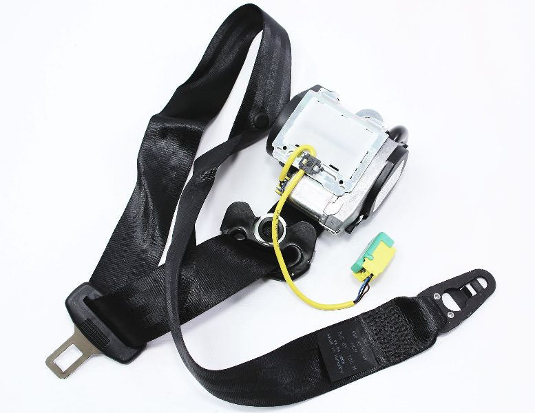 New LH Front Seat Belt 03-07 VW Touareg - Black - Genuine - 7L0 857 705 H