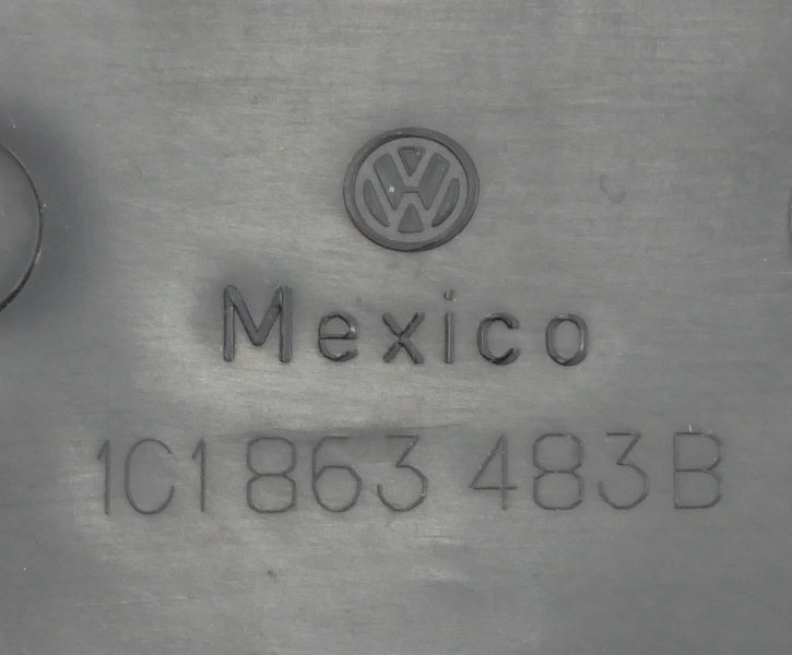 LH Kick Panel Lower Trim 98-10 VW Beetle Coupe Black - Genuine - 1C1 863 483 B