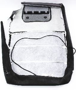 LH Rear Seat Backrest Cover 01-05 Audi Allroad Heated Black & Dark Gray Leather
