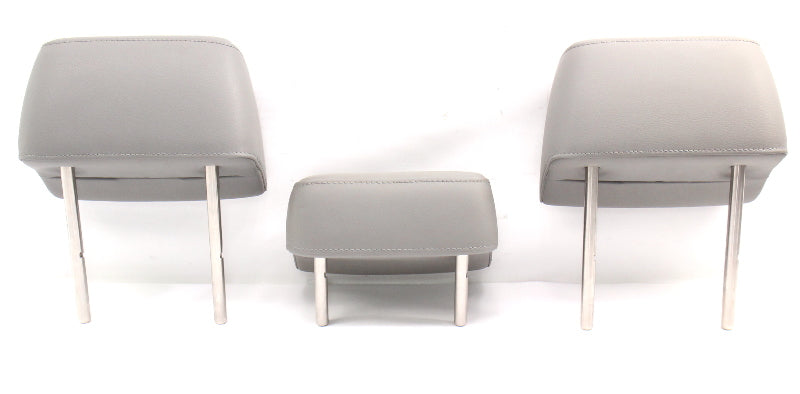 Rear Headrest Head Rests Set VW 05-10 Jetta Rabbit GTI MK5 Art Gray Leather