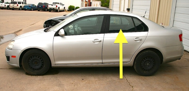 LH Rear Door Window Side Exterior Glass 05-10 VW Jetta Sedan MK5 - Genuine