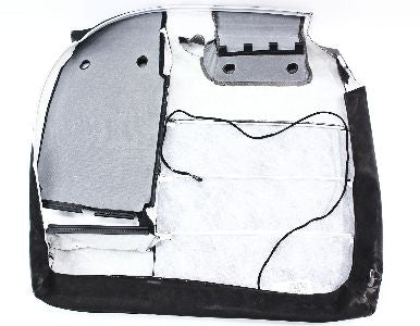 RH Rear Seat Backrest Cover Heated Black & Dark Gray Leather 01-05 Audi Allroad