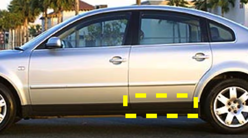 LH Rear Lower Door Trim Blade Molding 98-05 VW Passat B5 B5.5 - 3B0 854 949 B