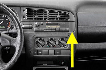 RH Small Dash Radio Trim Panel 93-99 VW Golf Jetta GTI Cabrio MK3 - 1H1 819 742