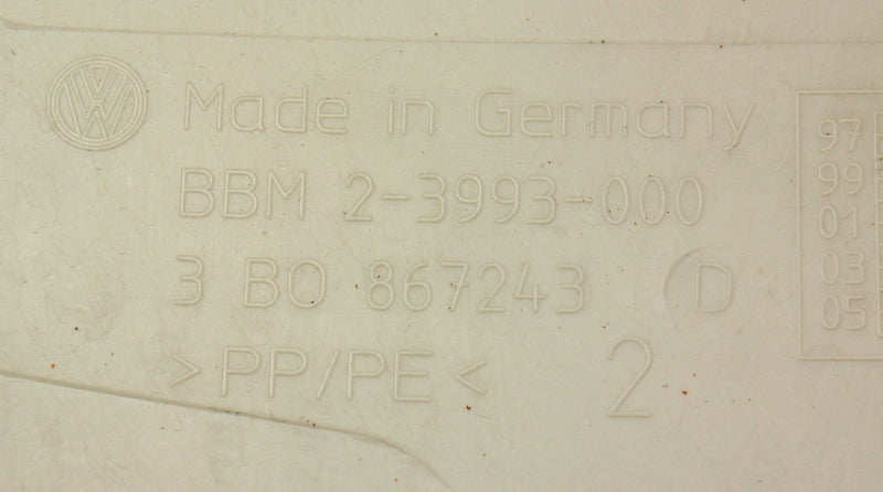 LH Interior B Pillar Seat Belt Trim Slider Panel 98-01 VW Passat B5 Grey Genuine