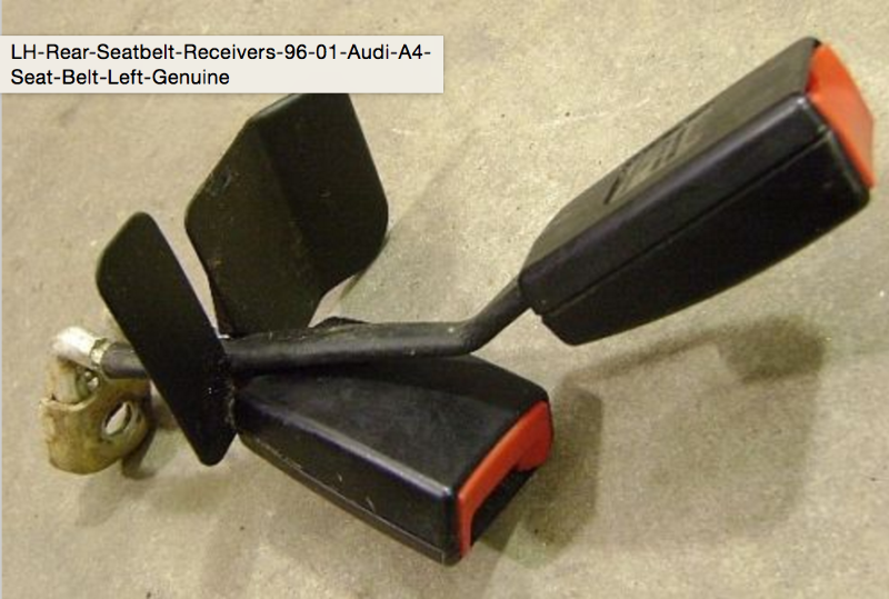 LH Rear Seatbelt Receivers 96-01 Audi A4 Seat Belt Left - Genuine