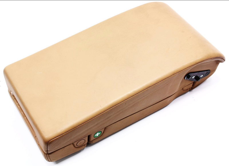 Rear Back Seat Armrest 00-03 Audi A8 D2 Coconut Brown Leather Arm Rest - Genuine