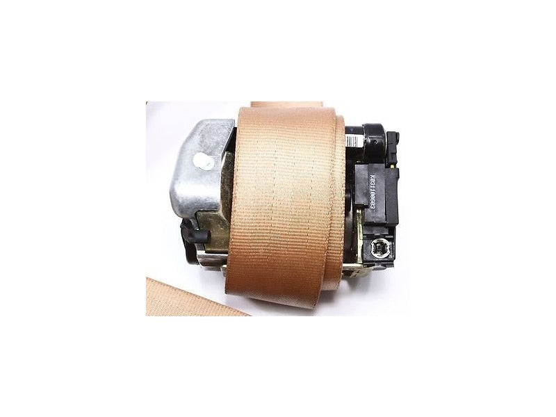 LH Rear Seatbelt 00-03 Audi A8 S8 D2 - Coconut Brown - Genuine - 4D0 857 805 C