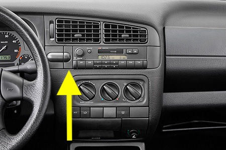 Small Dash Radio Trim Cap 93-99 VW Jetta Golf GTI Cabrio MK3 - 1H6 819 741 A