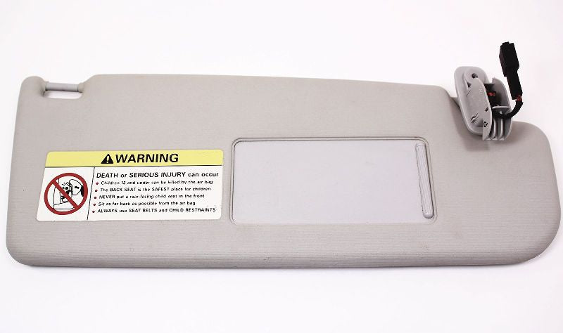 RH Sunvisor VW Jetta Golf GTI Beetle Passat - Gray Grey Sun Visor - Genuine