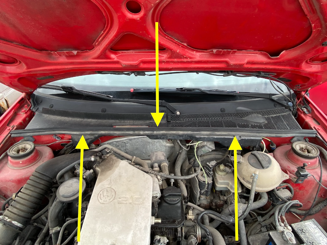 Hood Cowl Rain Tray Seal 93-99 VW Jetta Golf GTI Cabrio MK3 - Genuine