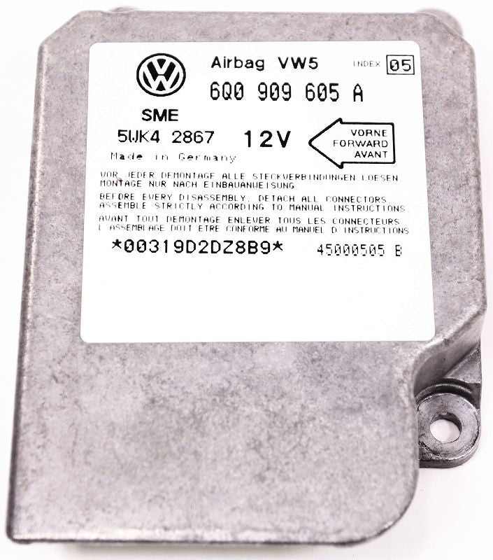 Airbag Module 2001 01 VW Beetle - Air Bag Computer - Genuine OE - 6Q0 909 605 A