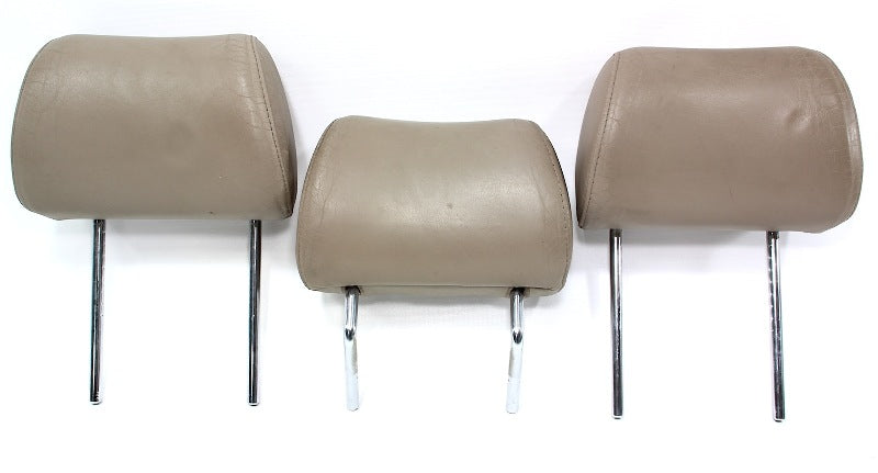 Rear Headrest Head Rest Set 98-01 Audi A6 C5 - 6KQ Melange Beige - Genuine