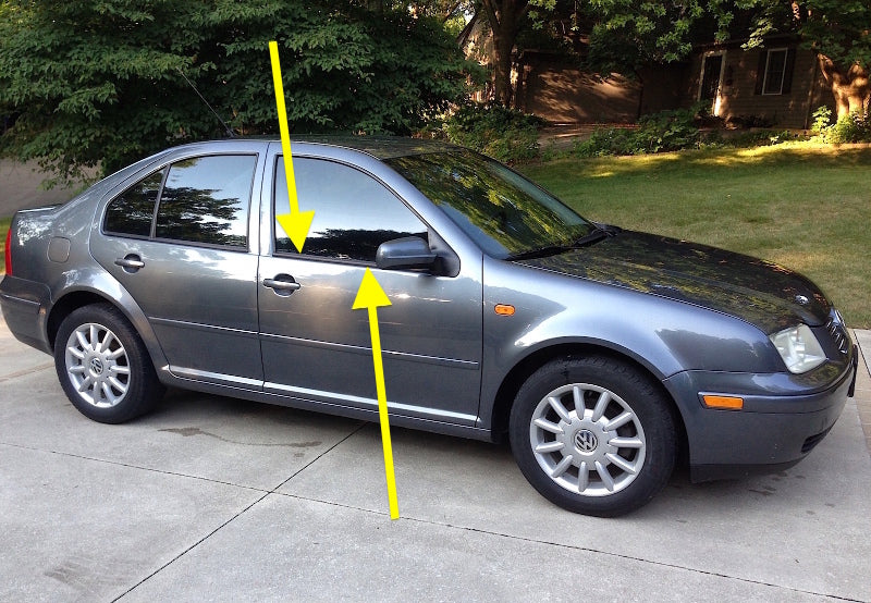 RH Front Door Molding Window Seal Scraper Trim 99-05 VW Jetta Golf MK4 - Genuine