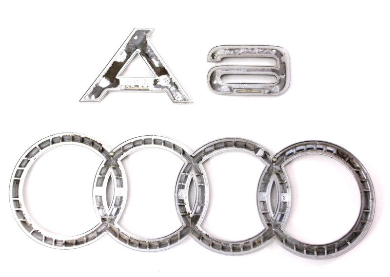 Rear Trunk Emblems Badges 98-04 Audi A6 - Genuine