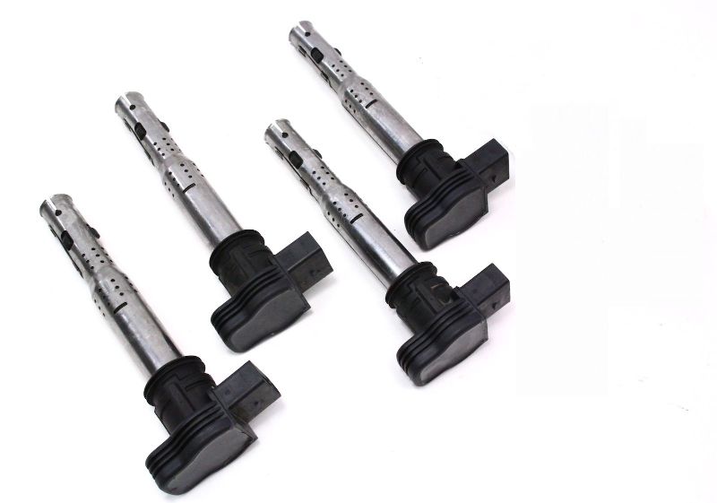Set of 4 Ignition Coils VW Beetle Jetta GTI Eos Passat A4 TT Q5 - 07K 905 715 F