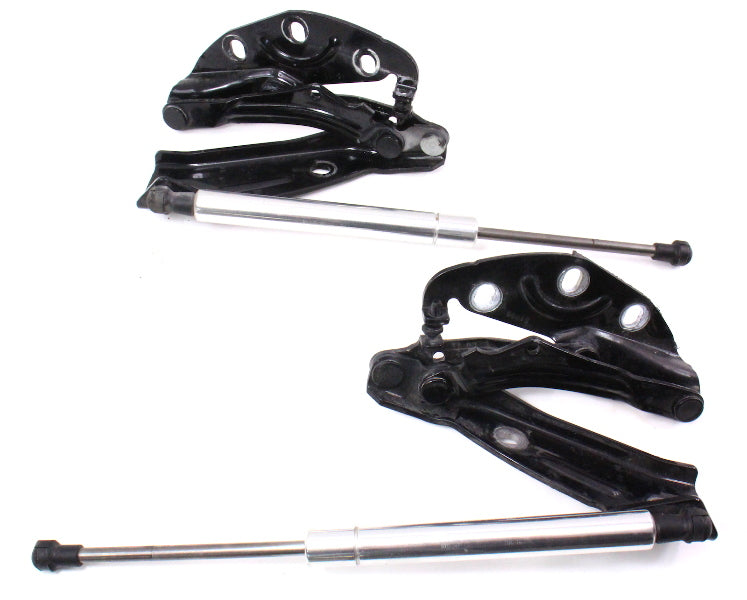 Hood Hinges & Lift Struts Shocks 04-06 VW Phaeton - Black - 3D0 823 302 / 301 D