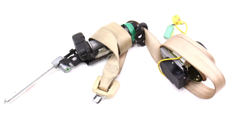 RH Front Seatbelt 04-06 VW Phaeton - Beige Tan - Genuine - 3D1 858 666 F