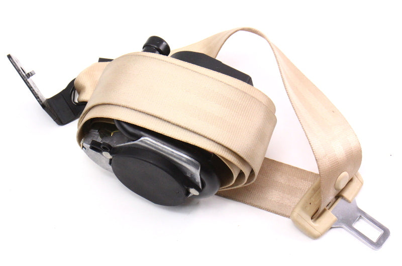 LH Rear Seat Belt 04-06 VW Phaeton - Beige Tan - Genuine - 3D7 857 805