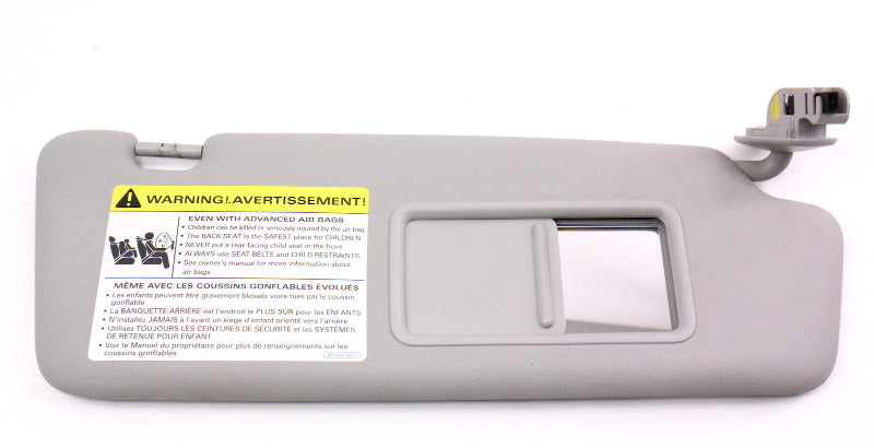 RH Sun Visor w/ Vanity Mirror 06-13 Audi A3 - Gray - 8P0 / 8P2 857 552