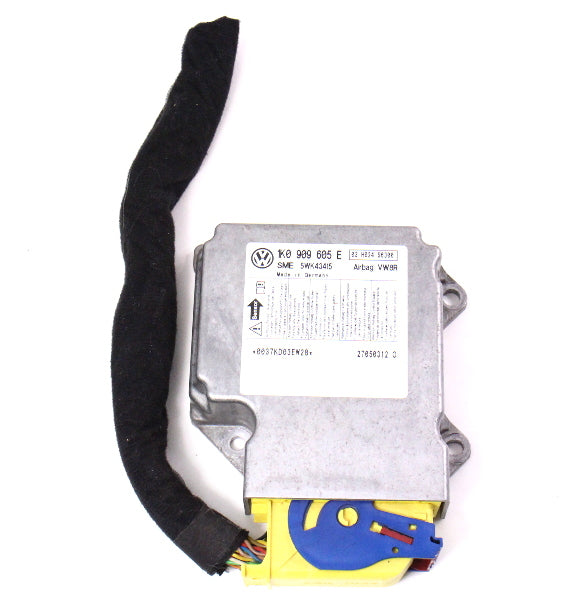 Airbag Computer Module & Pigtail Wiring Plug 05-06 VW Jetta MK5 - 1K0 909 605 E