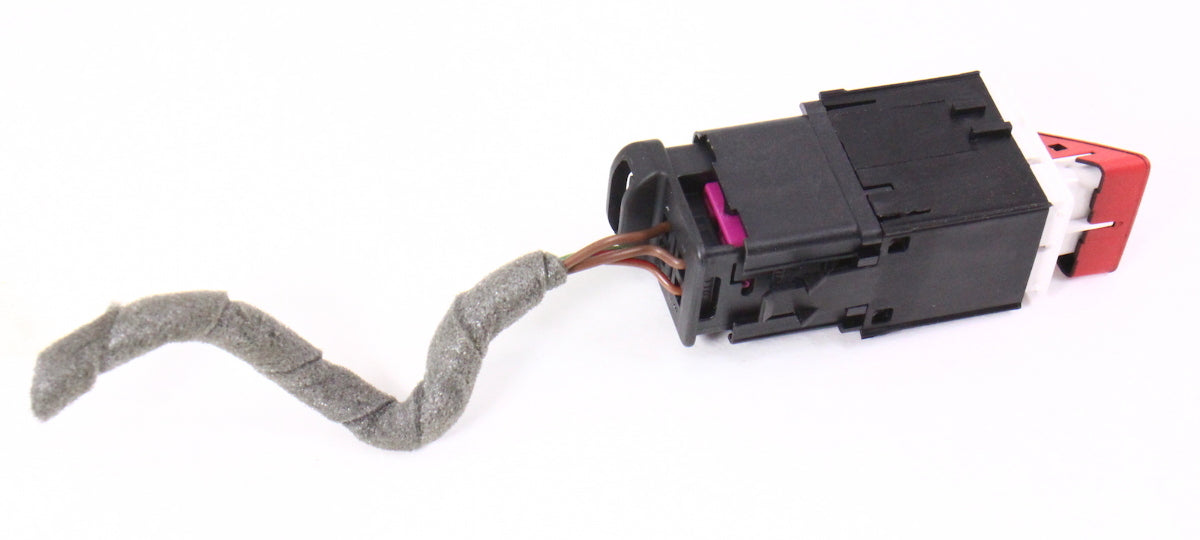 Hazard Switch Button & Plug Pigtail 06-10 VW Passat B6 - Genuine - 3C0 953 509