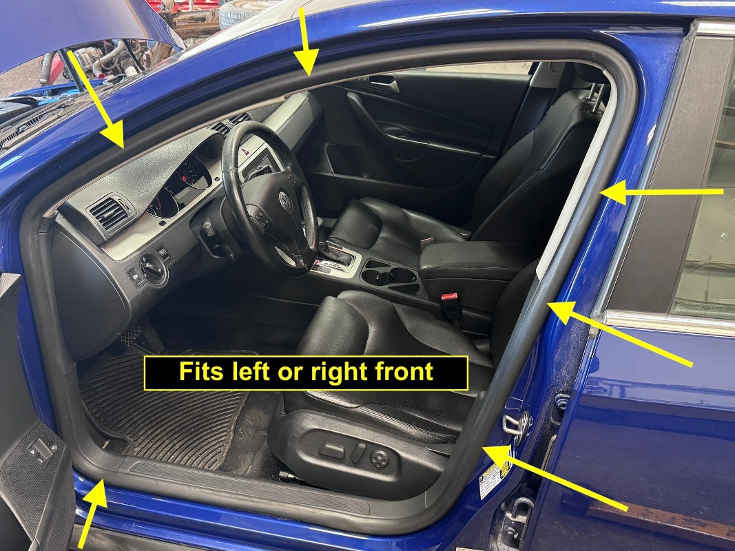 Front Door Seal Weather Stripping 06-10 VW Passat B6 - Genuine - 3C4 867 911 B