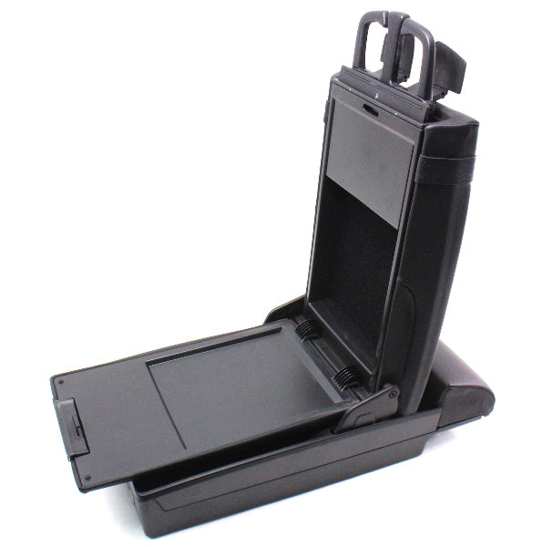 Rear Seat Arm Rest Ski Pass Cup Holder Armrest 06-10 VW Passat B6 Black Pleather