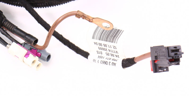Hatch Antenna Wiring Harness 06-08 Audi A3 Genuine - 8P4 971 726 E