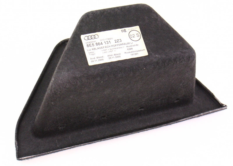 Trunk Side Storage Compartment 02-08 Audi A4 S4 B6 Sedan Black - 8E5 864 131