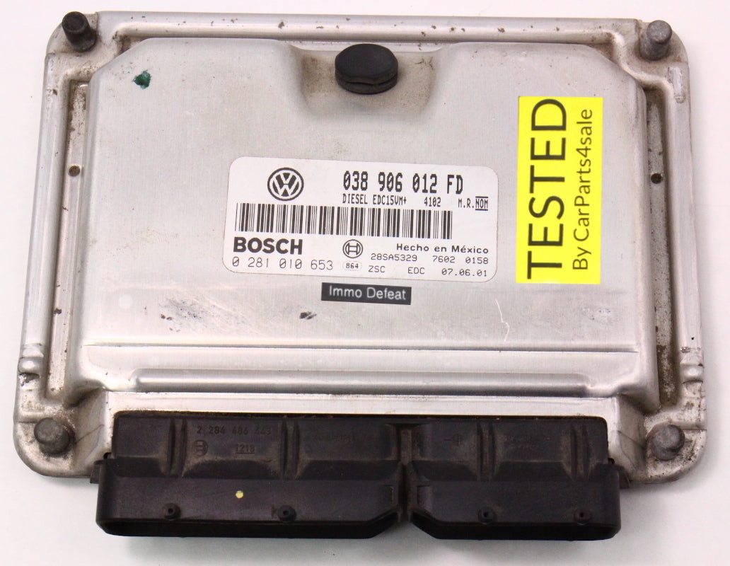 Immo Off ECU ECM Engine Computer 2002 VW Jetta Golf Mk4 TDI ALH 038 906 012 FD