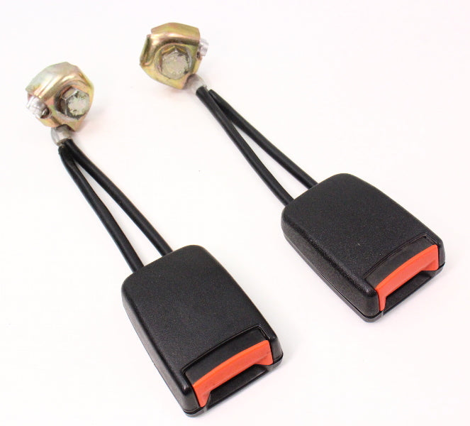 Rear Seat Belt Buckle Receivers 95-02 VW Cabrio - Black - 1E0 857 739 / 740