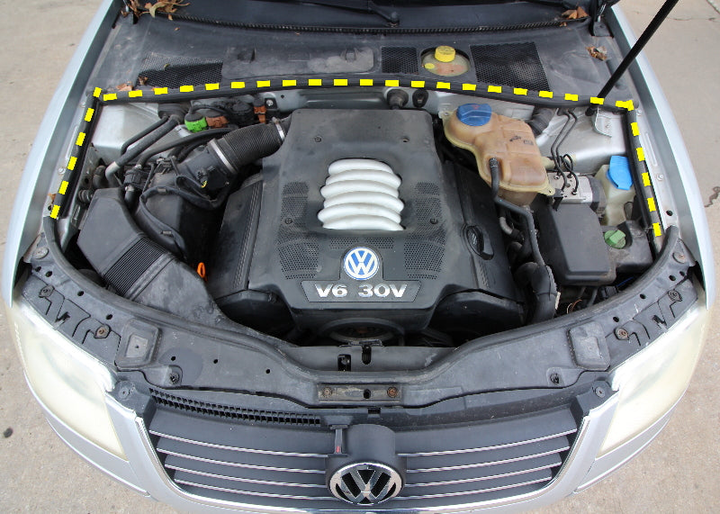 Engine Bay Cowl Hood Seals 01-05 VW Passat B5.5 - Genuine