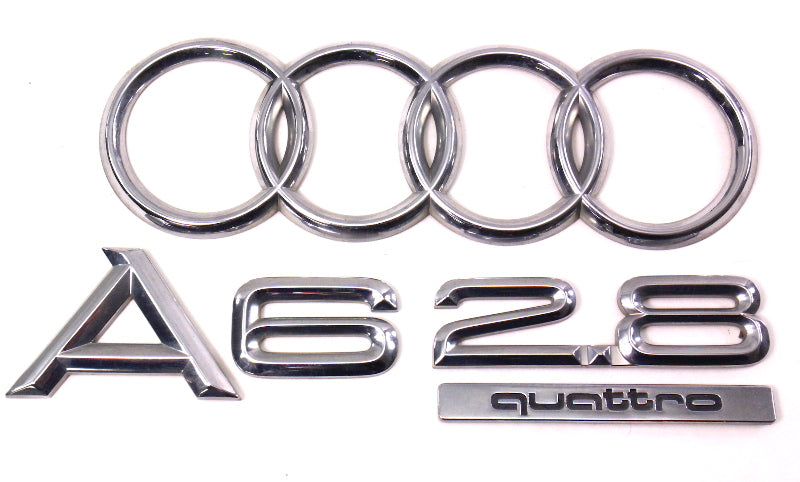 Rear Trunk Emblems Badges 98-04 Audi A6 2.8 Quattro - Genuine