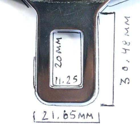 Set of 2 Male Seat Belt Seatbelt Buckle Clip VW Jetta Golf GTI Touareg Audi A4 ~