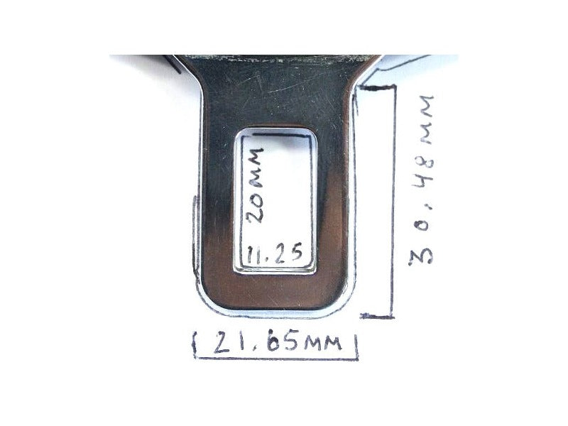 Set of 2 Male Seat Belt Seatbelt Buckle Clip VW Jetta Golf GTI Touareg Audi A4 ~