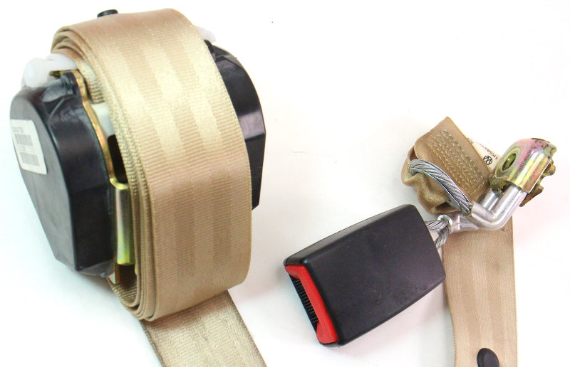 Center Rear Seatbelt Seat Belt 05-10 VW Jetta Sedan MK5 - Beige - 1K5 857 807 B