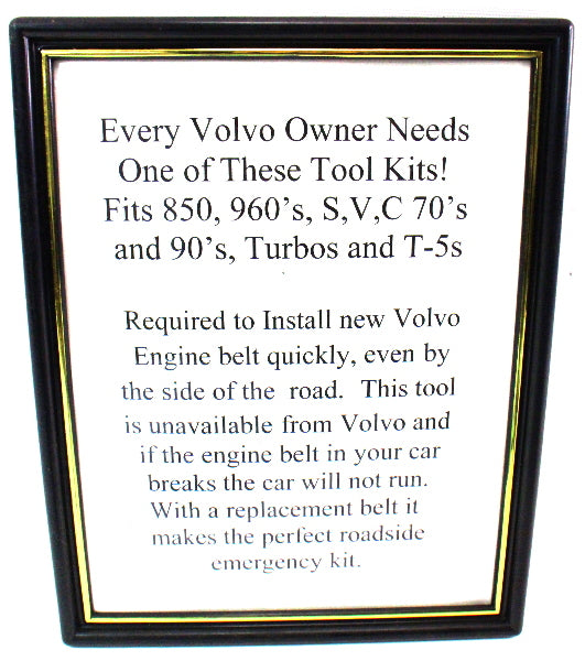 New Volvo Serpentine Belt Tool Kit - 1995+ 850 960 S70 V70 C70 S90 V90 C90 T-5