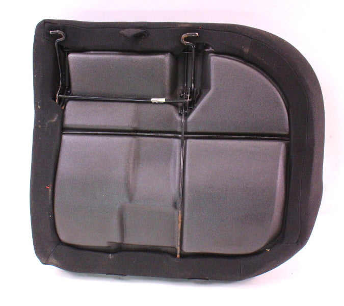 LH Rear Back Seat Cushion Foam & Cover 99-01 VW Jetta Golf MK4 - Black Cloth