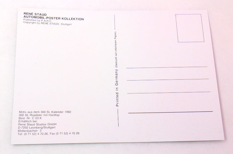 40x Rene Staud Stuttgart Mercedes 300SL Post Cards