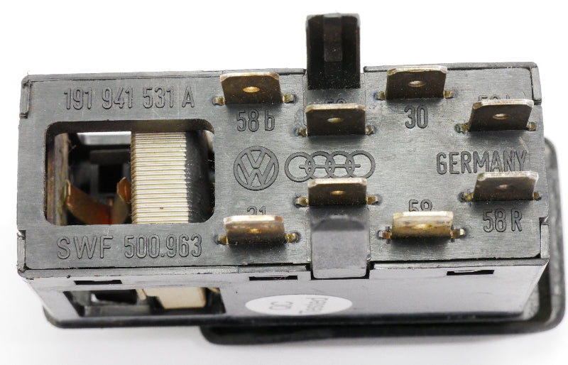 Head Light Switch Headlight 85-92 VW Jetta Golf Mk2 8 Pin Genuine 191 941 531 A