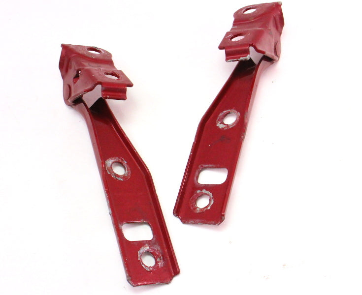 Hood Hinges 99-05 VW Jetta Golf GTI MK4 - LA3W Red - Genuine - 1J0 823 301 & 302