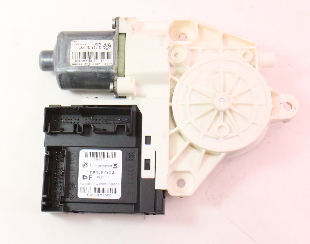 LH Driver Window Motor & Module 06-09 VW Rabbit GTI MK5 Genuine - 1K0 959 793 J