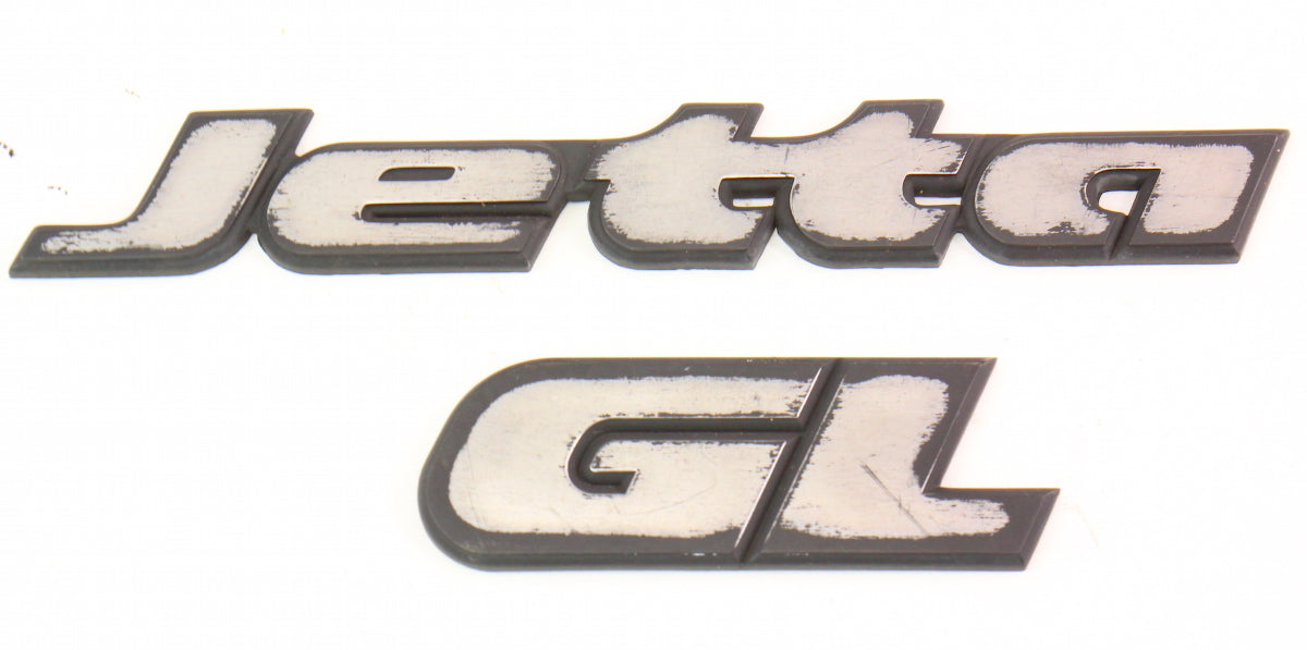 Trunk Emblems Badges VW Jetta GL MK3 - Genuine - 1HM 853 687 AC