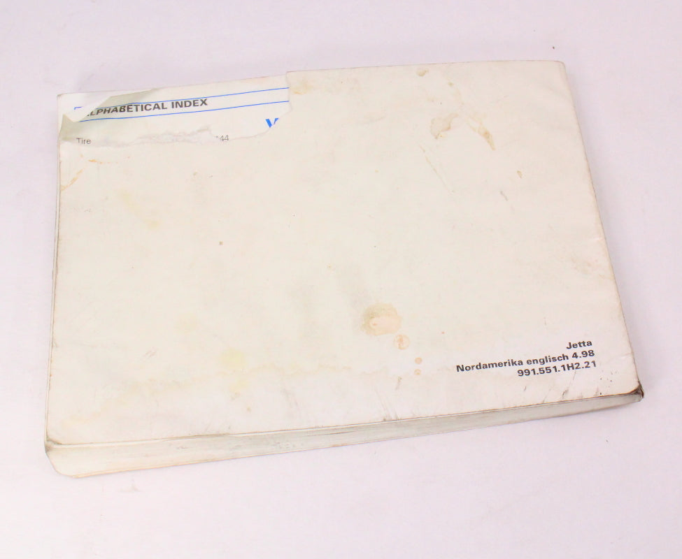 1999 VW Jetta Owners Manual Books & Case 93-99 VW Volkswagen Mk3 - Genuine
