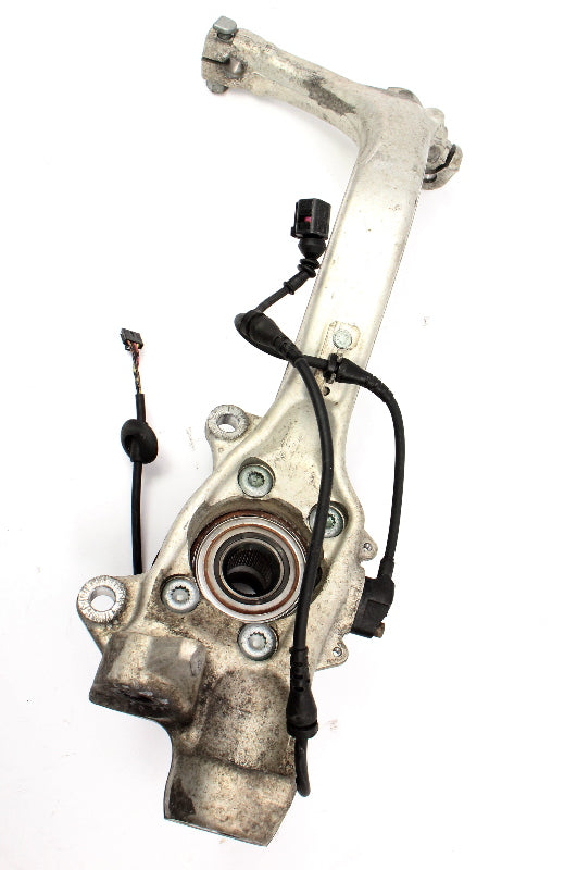 LH Front Spindle Hub Bearing Knuckle 02-08 Audi A4 S4 RS4 B6 B7 - 8E0 257 F