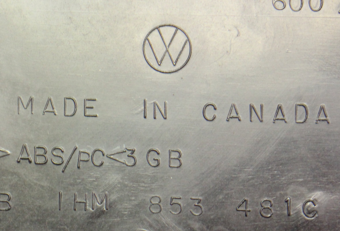 Rear License Plate Holder VW Jetta MK3 North American Tub Tray ~ 1HM 853 481 C ~